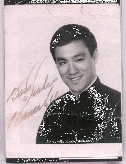 autographed photograph of Bruce Lee (June Fan)
