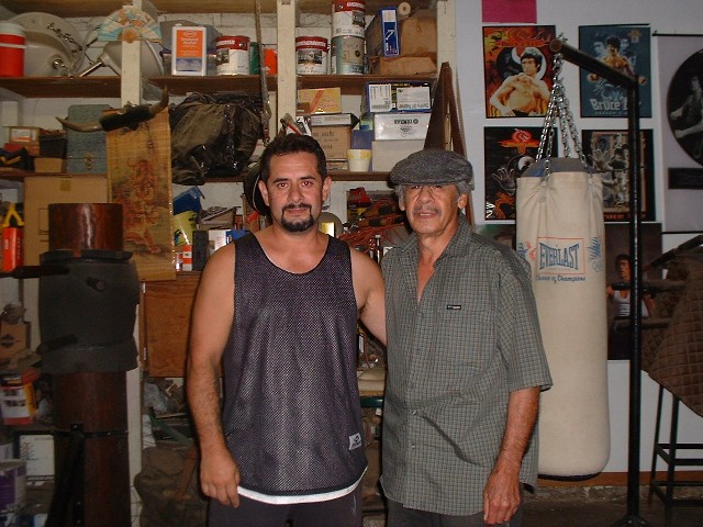 Felix Macias Jr. and Felix Macias Sr. in the East Bay (Hayward).
